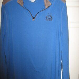 Under Armour 1/4 Zip Polo Men's Large PGA Championship Quail Hollow Blue Gray